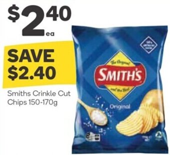 Woolworths Smiths Crinkle Cut Chips 150-170g offer