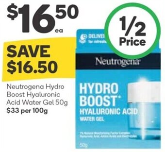 Woolworths Neutrogena Hydro Boost Hyaluronic Acid Water Gel 50g offer
