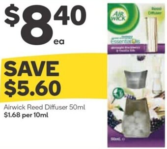 Woolworths Airwick Reed Diffuser 50ml offer