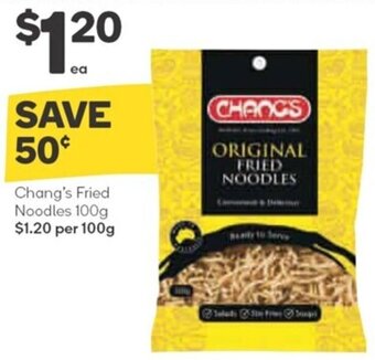 Woolworths Chang's Fried Noodles 100g offer