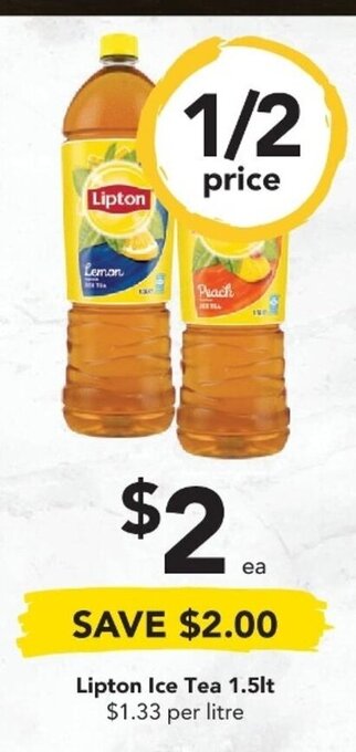 Drakes Lipton Ice Tea 1.5lt offer