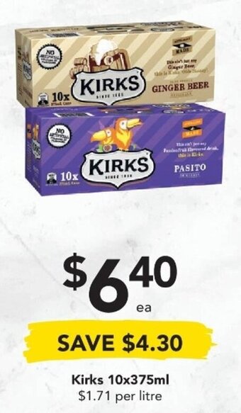 Drakes Kirks 10x375ml offer