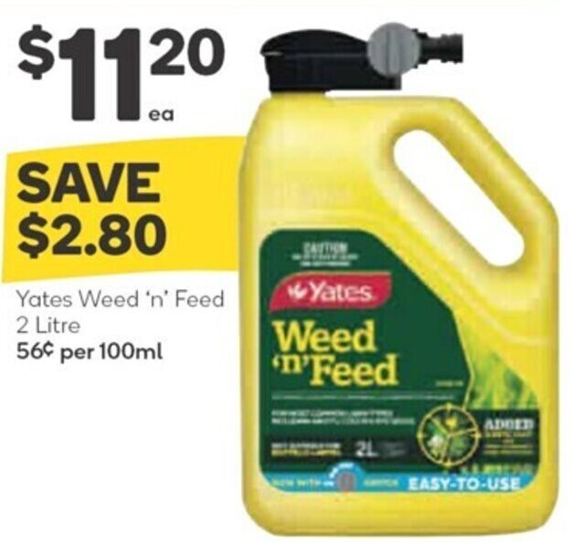 Yates Weed 'n' Feed 2 Litre offer at Woolworths