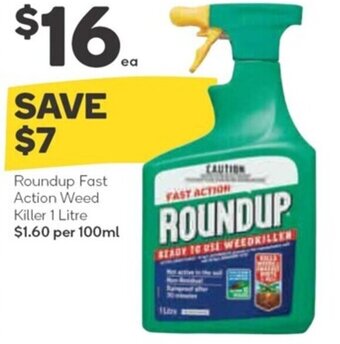 Roundup Fast Action Weed Killer 1 Litre