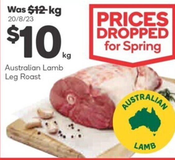 Australian Lamb Leg Roast offer at Woolworths