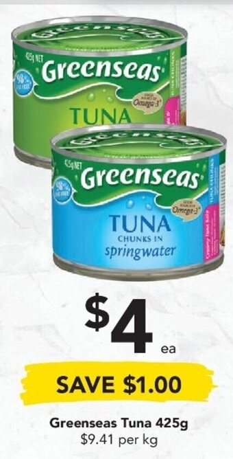 Drakes Greenseas Tuna 425g offer