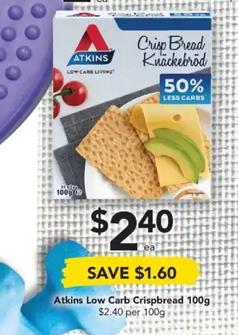 Drakes Atkins Low Carb Crispbread 100g offer
