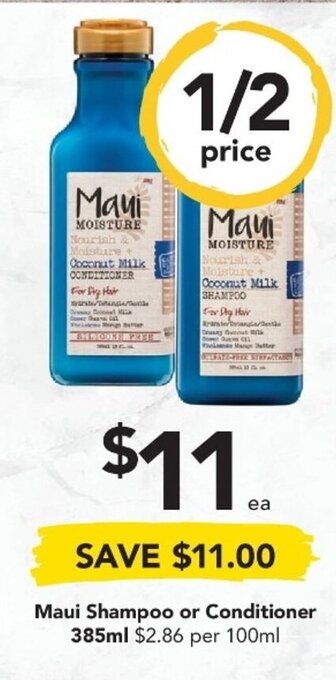 Drakes Maui Shampoo or Conditioner 385ml offer