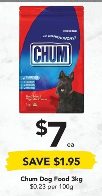 Drakes Chum Dog Food 3kg offer