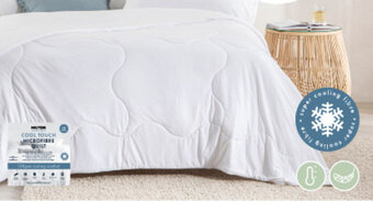 Pillow Talk Comfort Science Cool Touch 100gsm microfibre quilt by Hilton offer
