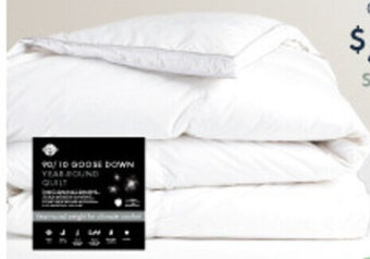 Pillow Talk 90/10 Goose Down year-round quilt by Greenfirst® offer