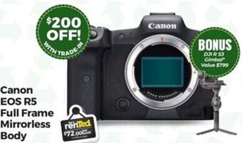 Teds Cameras Canon EOS R5 Full Frame Mirrorless Body offer