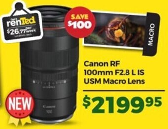 Teds Cameras Canon RF 100mm F2.8 L IS USM Macro Lens offer