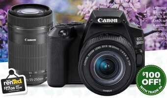 Teds Cameras Canon EOS 200D MKII DSLR Twin Kit offer