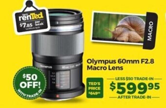 Teds Cameras Olympus 60mm F2.8 Macro Lens offer