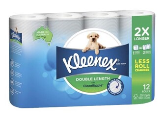 Kleenex 12-pack double length toilet tissue
