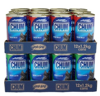 BIG W Chum 12-pack dog food can varieties 1.2kg offer