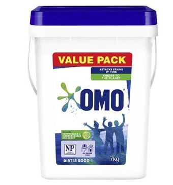 BIG W Omo laundry powder 7kg - active front & top loader stain remover offer