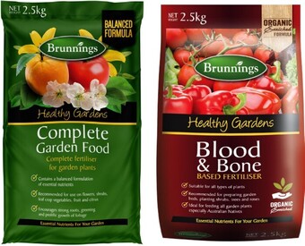 BIG W Brunnings fertiliser 2.5kg offer