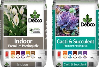 BIG W Debco indoor or cacti & succulent premium potting mix 10-litre offer