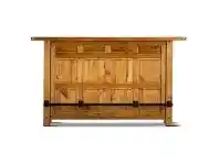 LivingStyles Serafin Rustic Pine Timber Bar Counter, 192cm offer