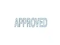 Officeworks Deskmate Pre-Inked Office Stamps Approved Blue offer