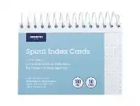 Officeworks J.Burrows Spiral Index Cards 127 x 76mm White offer