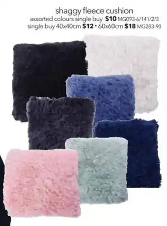 Cheap as Chips Shaggy Fleece Cushion 40x40cm offer