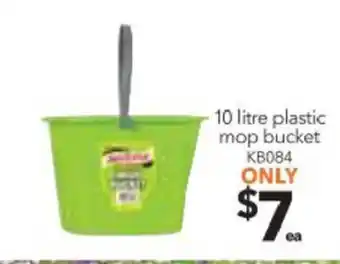 Cheap as Chips 10 Litre Plastic Mop Bucket KB084 offer