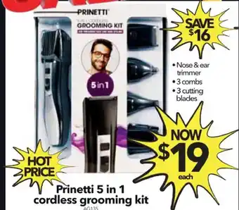 Cheap as Chips Prinetti 5 in 1 Cordless Grooming Kit offer