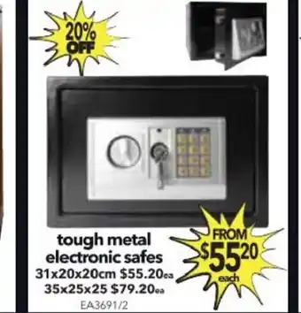 Cheap as Chips Tough Metal Electronic Safes 31x20x20cm offer