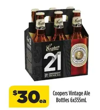 Liquorland Coopers Vintage Ale Bottles 6x355mL offer