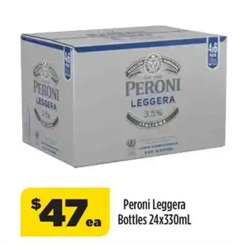Liquorland Peroni Leggera Bottles 24x330mL offer