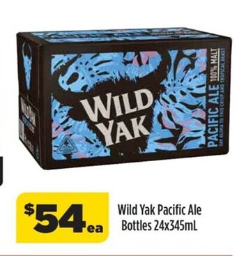 Liquorland Wild Yak Pacific Ale Bottles 24x345mL offer