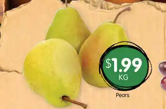 Spudshed Pears per kg offer