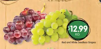 Spudshed Red and White Seedless Grapes offer
