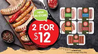 Spudshed Galati Bros Sausages 450g-500g offer