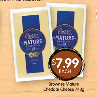 Spudshed Brownes Mature Cheddar Cheese 740g offer