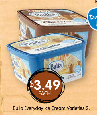 Spudshed Bulla Everyday Ice Cream Varieties 2L offer