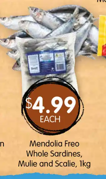 Mendolia Freo Whole Sardines, Mulie and Scalie, 1kg