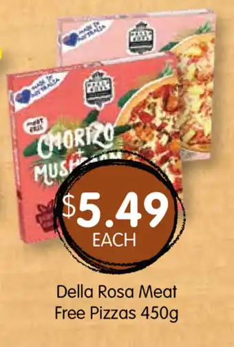 Spudshed Della Rosa Meat Free Pizzas 450g offer