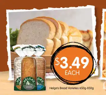 Spudshed Helga's Bread Varieties 650g-850g offer