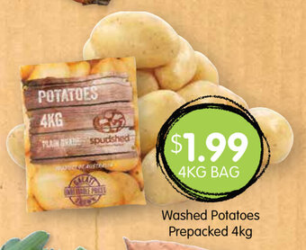 Spudshed Washed Potatoes Prepacked 4kg offer