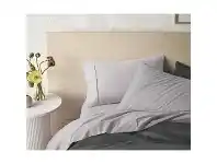 LivingStyles Vintage Design Homeware Vintage Washed Cotton Sheet Set, Single, Cream offer