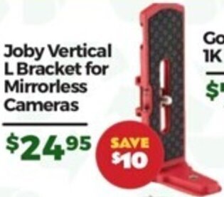 Teds Cameras Joby Vertical L Bracket for Mirrorless Cameras offer