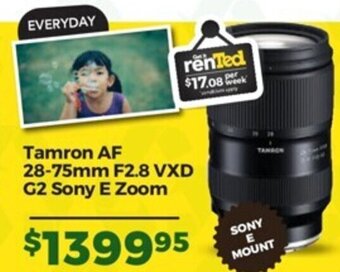 Teds Cameras Tamron AF 28-75mm F2.8 VXD G2 Sony E Zoom offer