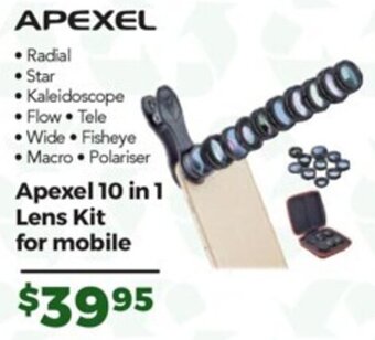 Teds Cameras Apexel 10 in 1 Lens Kit for mobile offer