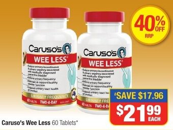 Caruso's Wee Less 60 Caruso's Wee Less 60 Tablets*