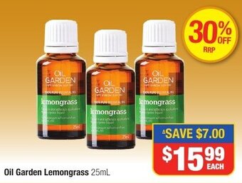 Direct Chemist Outlet Oil Garden Lemongrass 25mL offer