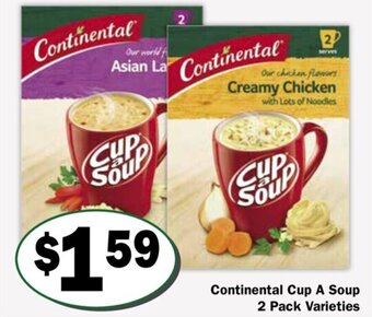 Friendly Grocer Continental Cup A Soup 2 Pack Varieties offer